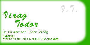 virag todor business card